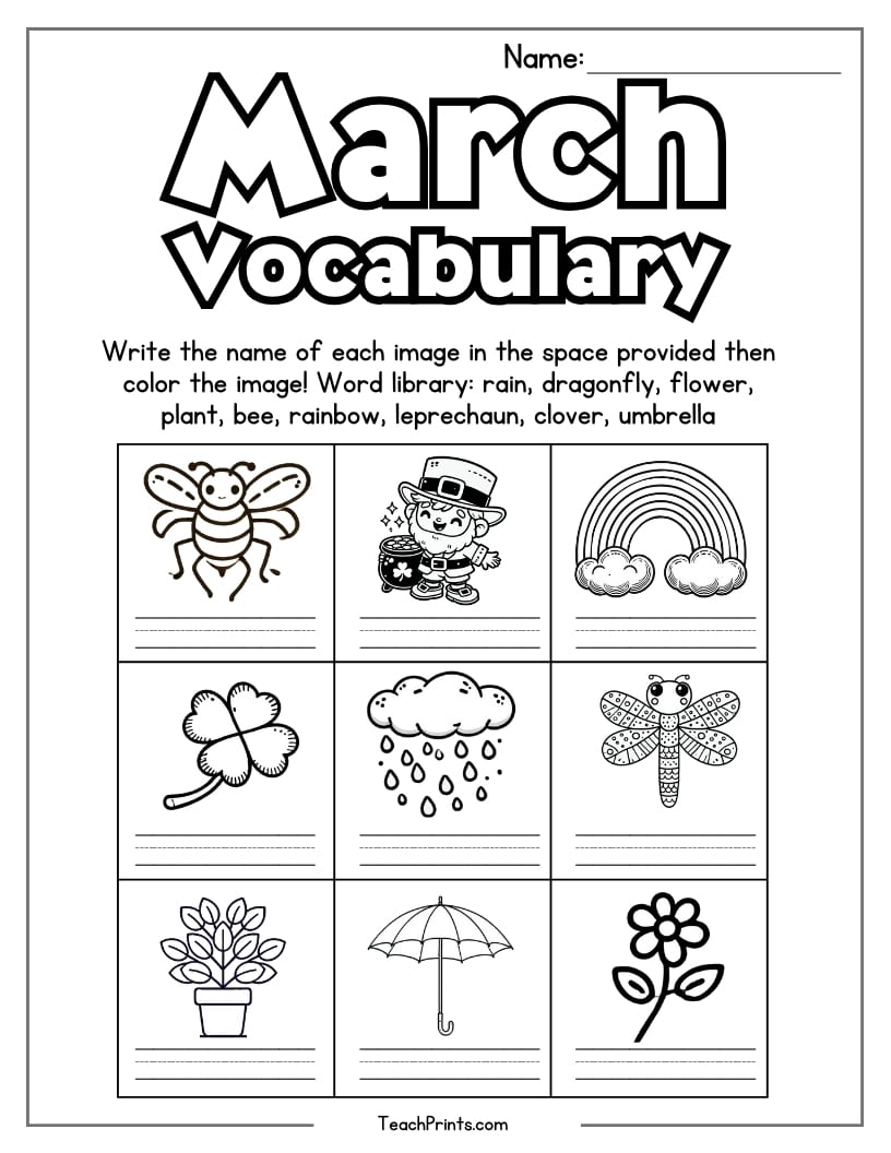 March worksheet