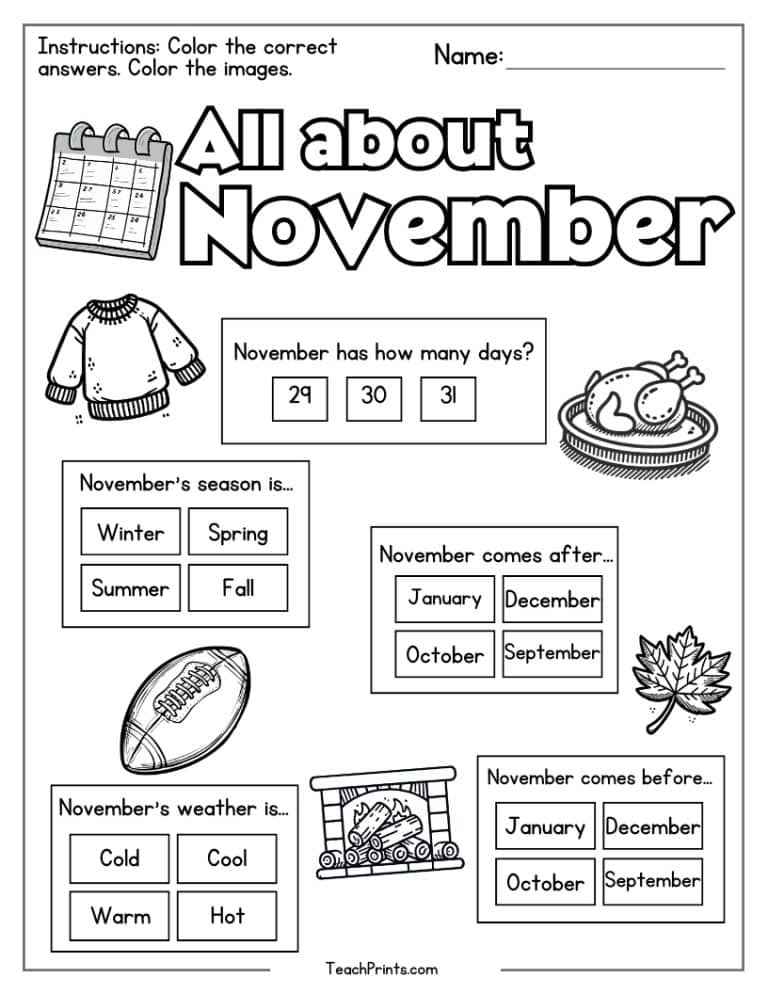Months of the year worksheets free pdf printables teach prints