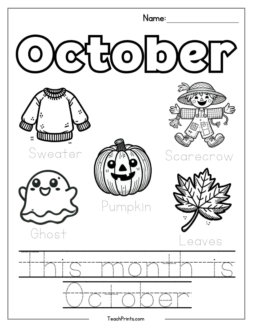 October worksheet