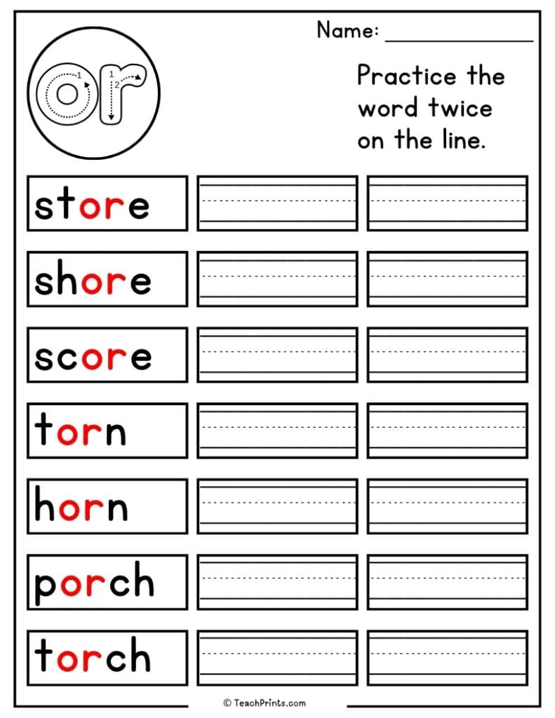 or worksheet