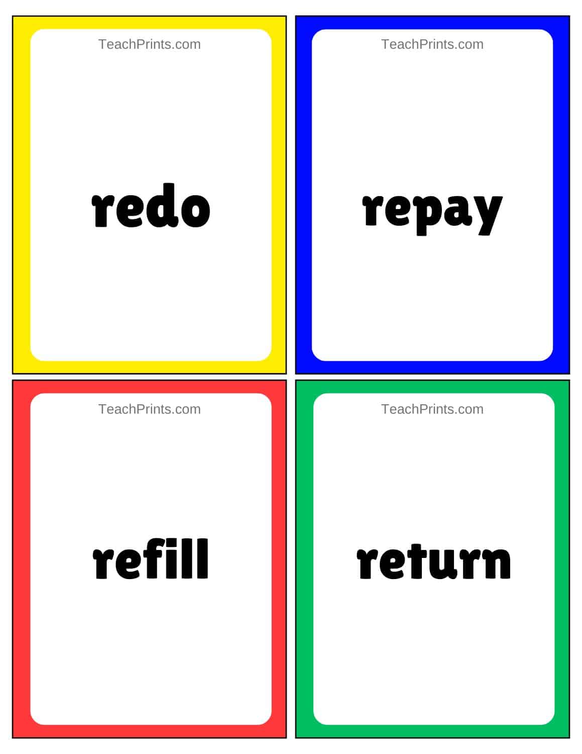 prefix flashcards