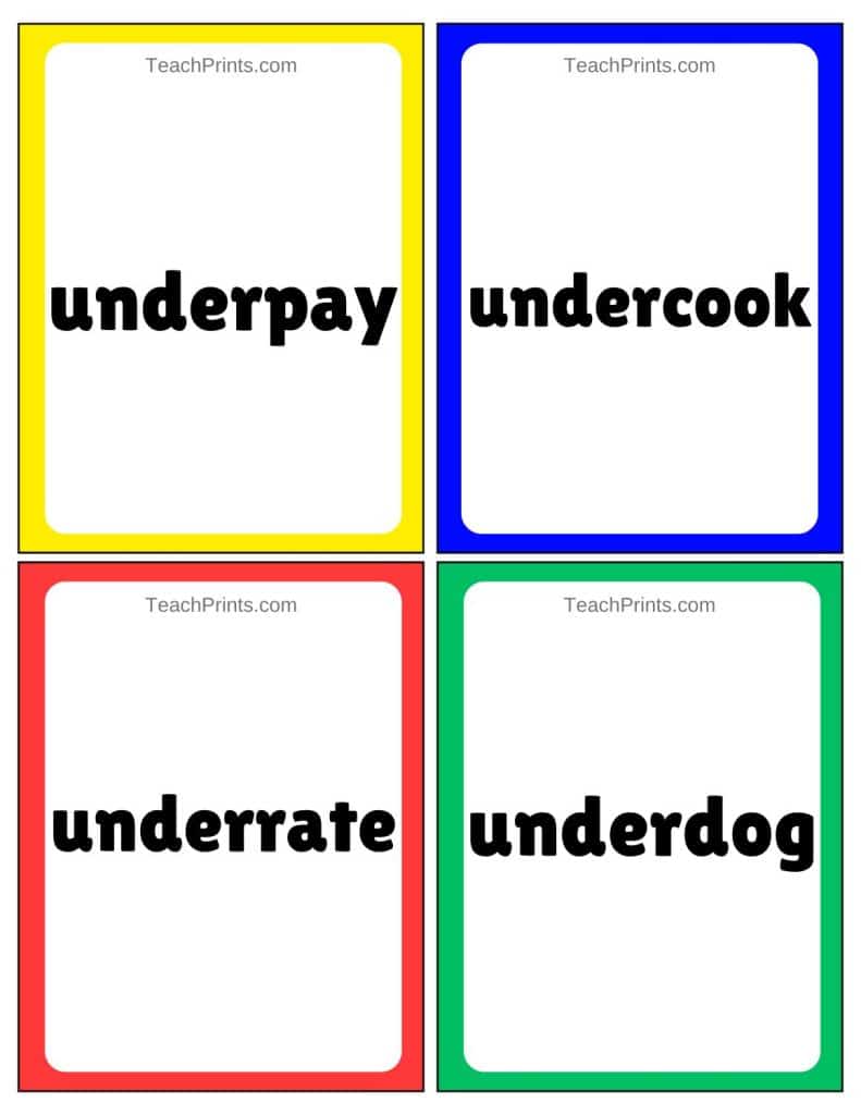 136 Prefix Flashcards (Free Printables) - Teach Prints