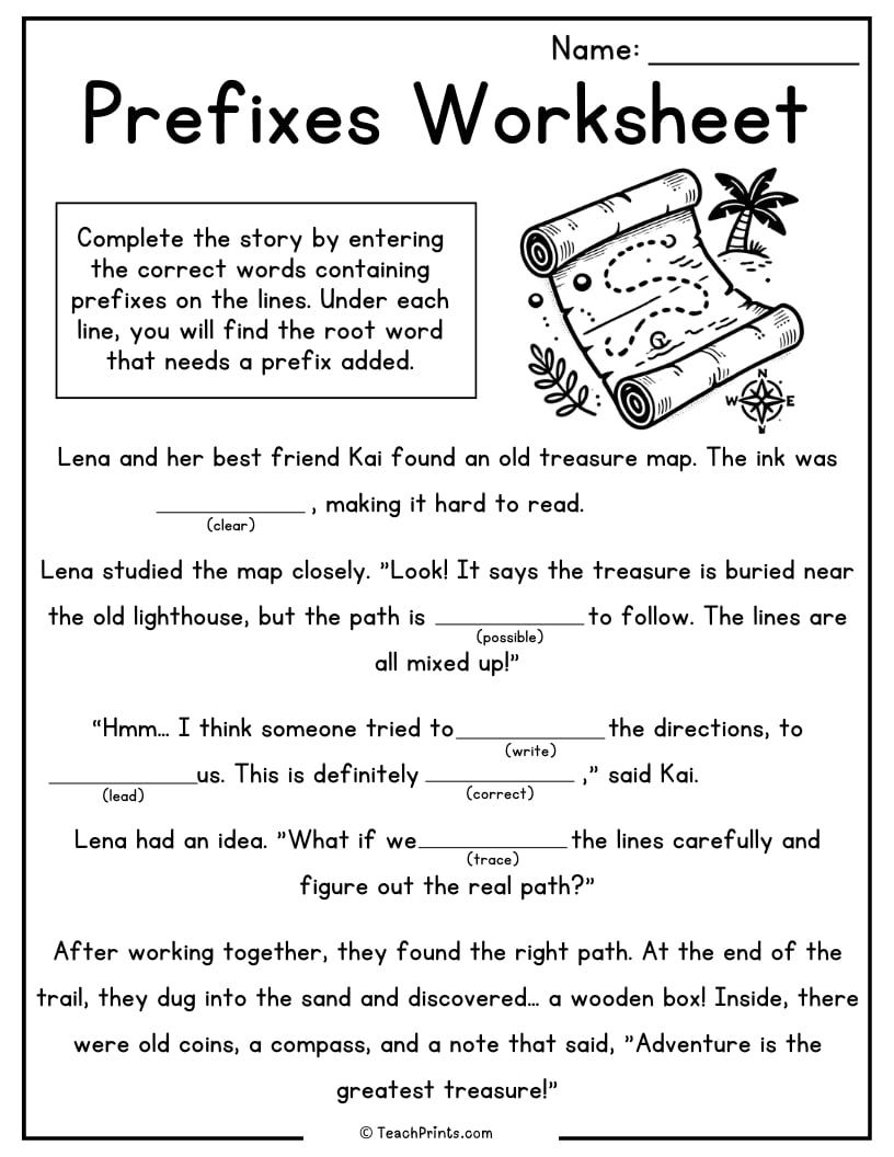 Prefix Worksheets - 10 Free PDF Printables - Teach Prints