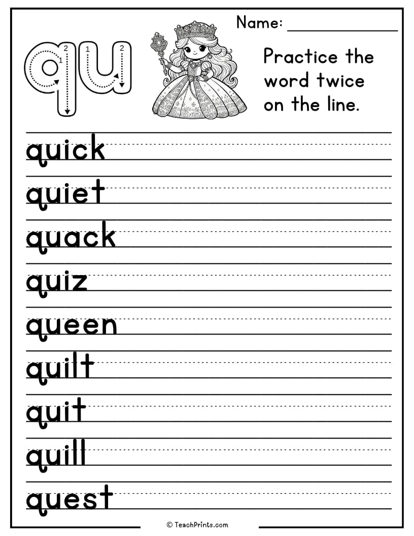 qu worksheet