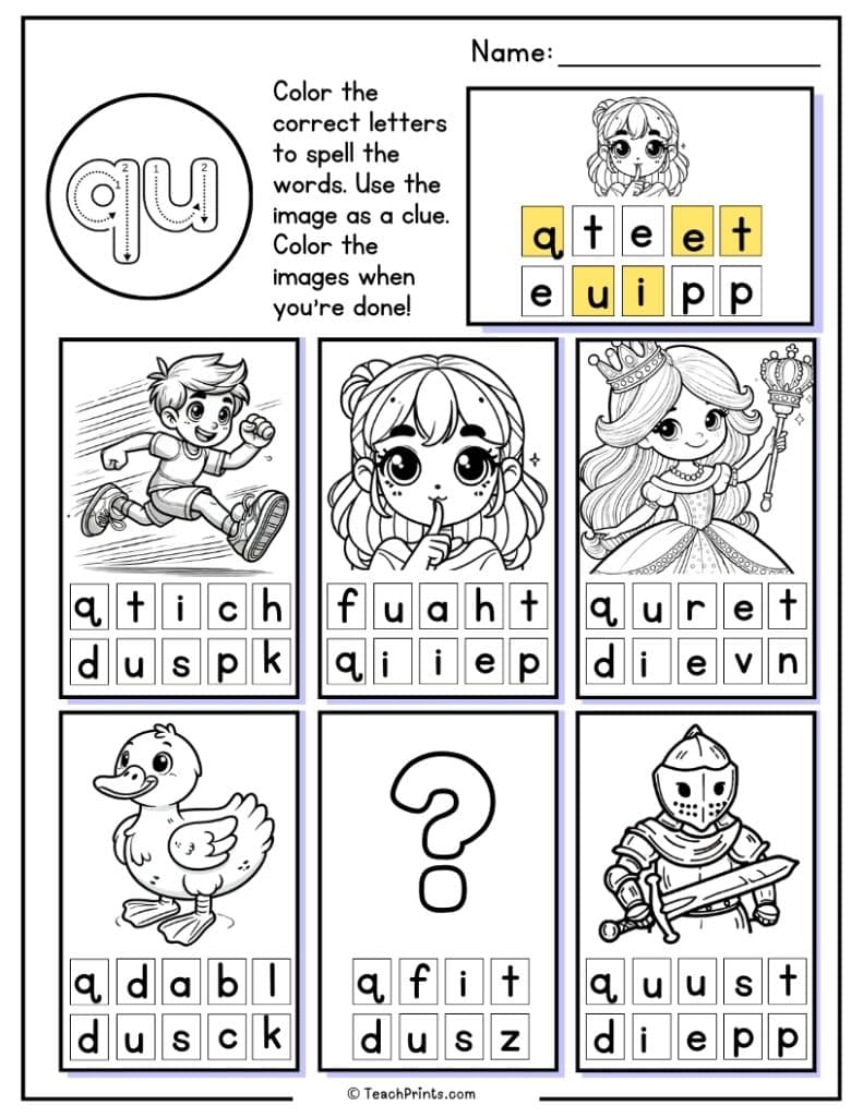 qu worksheet