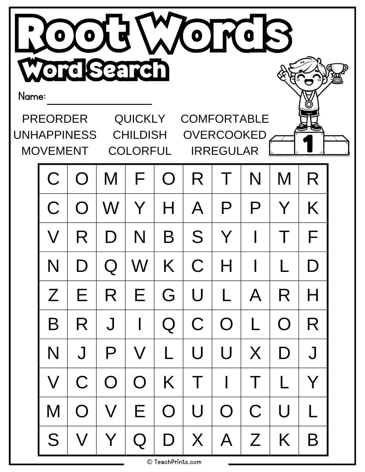 Root Words Worksheets - 8 Free PDF Printables - Teach Prints