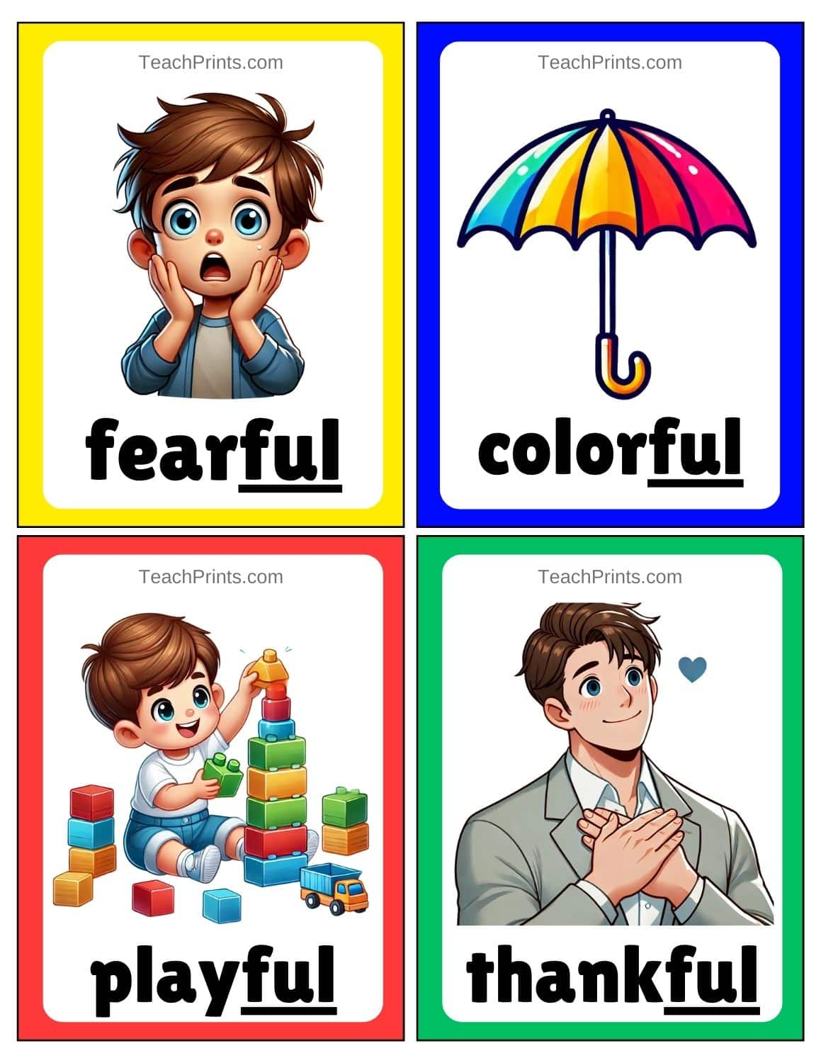 suffix flashcards