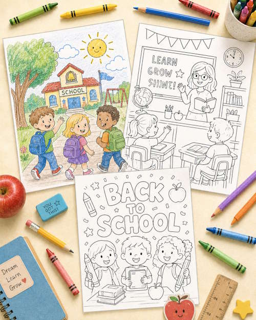 Free Back to School Coloring Pages 2 Free printable back to school coloring pages for kids