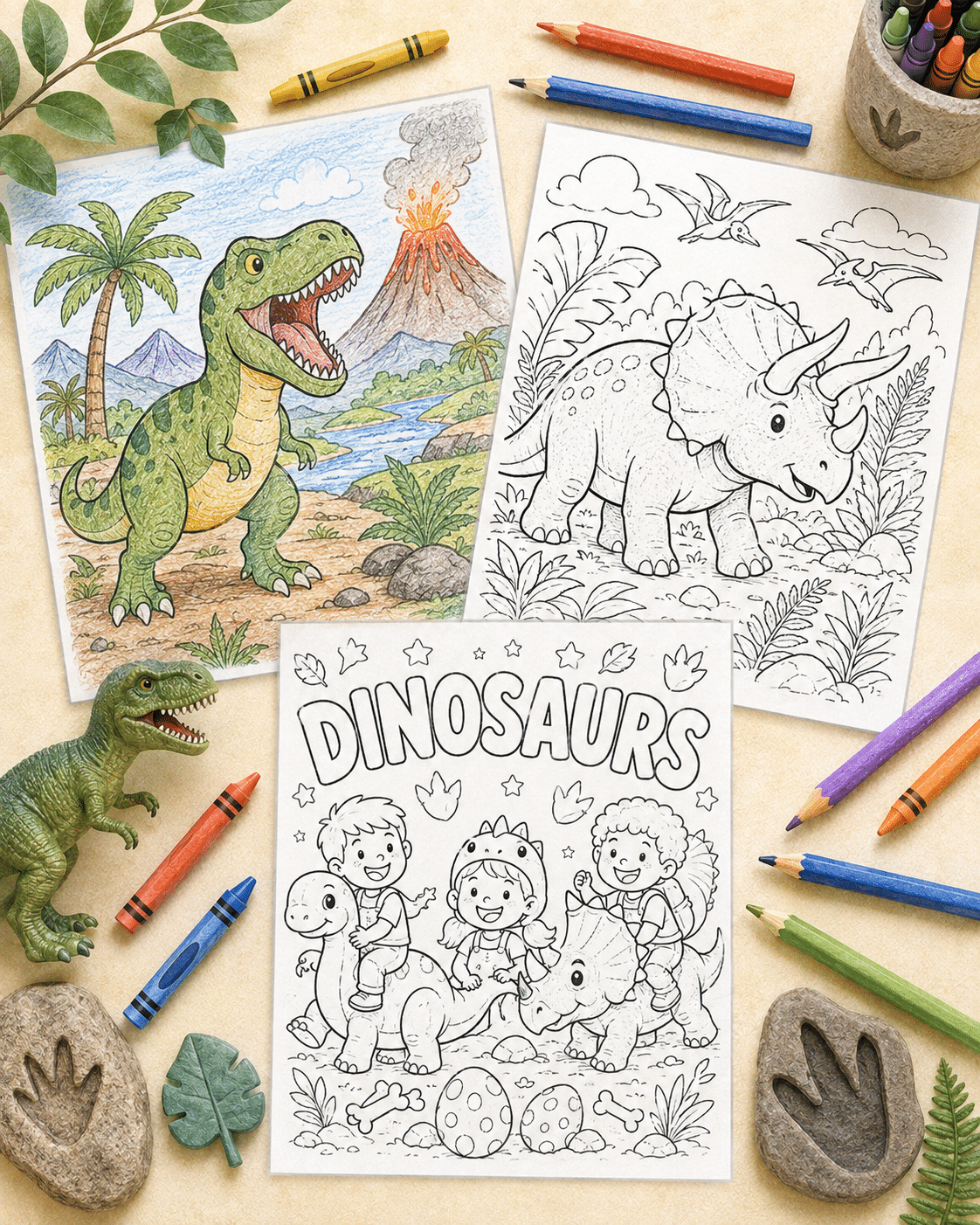 Free Dinosaur Coloring Pages 2 Free printable dinosaur coloring pages for kids
